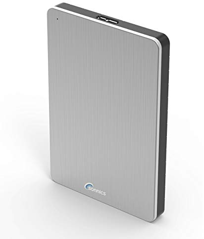 Sonnics 500GB Silber Externe tragbare Festplatte USB 3.0 super schnelle Übertragungsgeschwindigkeit für den Einsatz mit Windows PC, Apple Mac, XBOX ONE und PS4 Fat32