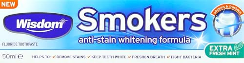 Wisdom Smokers Anti-Stain Whitening 50ml Toothpaste - Pack of 3