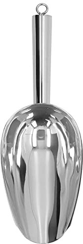 Pala de hielo, acero inoxidable Multifuncional Harina Comida Té Granos de café Frutos secos Cuchara de metal Comedor Herramientas especiales para el hogar Cocina Bar(Plata)