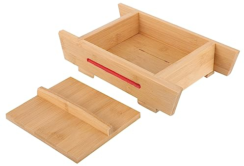 Molde de queso Molde de mantequilla Molde de bandeja de mantequilla for resina Tofu Escurridor Exprimidor Tofu Moldes Caja DIY Bandeja de turrón Molde Prensa de queso de madera for el hogar Tofu Molde