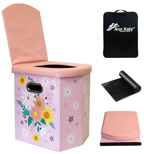 Ann Katy Upgrade XL Portable Toilet for Adults, Extra Large Camping Toilets