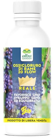 Albagarden - Ossicloruro Di Rame 20% + Manganese - Effetto Fungicida per Piante - Verderame e Concime Contro Peronospora, Bolla del Pesco, Oidio - Liquido x 1 kg