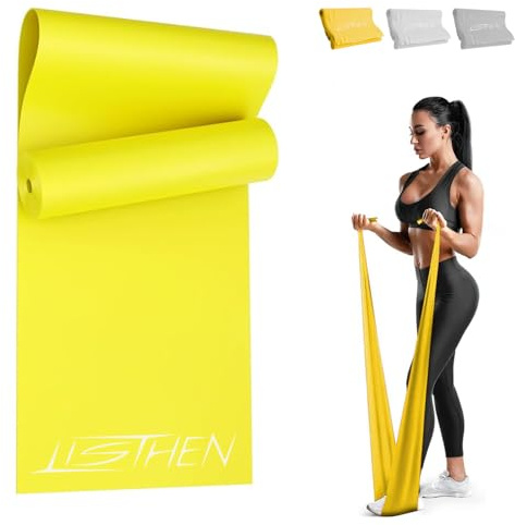 LISTHEN Bande Elastiche per Ginnastica Posturale e Riabilitazione Spalla e Caviglia, Fascia Terapeutica per Fisioterapia e Fitness, Thera Band per Allenamento di Fitness, Pilates e Yoga (Leggera)