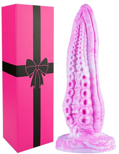 9 Inch Silicone Realistic Fantasy Tentacle Dildo with Suction Cup, 8 Inch Monster Massive Thick Long Anal Dildo Big for Women Men Gay, Fat Wide Giant Dragon Dildos Prostate Massager Adult Sex Toy