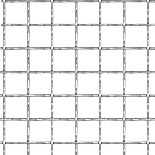 Mini Zaun Gartenzaun Zum Stecken Hühnerzaun Sichtschutz Garten - Wellengitter Edelstahl 100x85 cm 11x11x2 mm für Draußen Garten Wohnung Terrasse