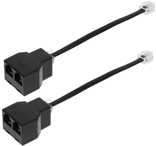 Angoily 2pezzi Splitter Telefonico Conduttori Staccabile Per Cavo Telefonico Adattatore Per Connessione Fissa Splitter