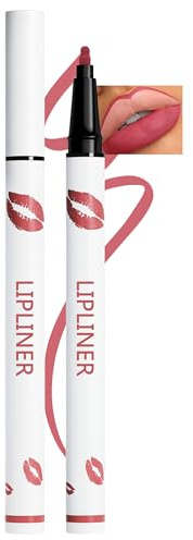 Erinde Wasserfester Lipliner Matte, Waterproof Lip Marker, Long Lasting Lip Pencil, Highly Permanented Lippenkonturenstifte, Natürlicher Smooth Lippenstift #100