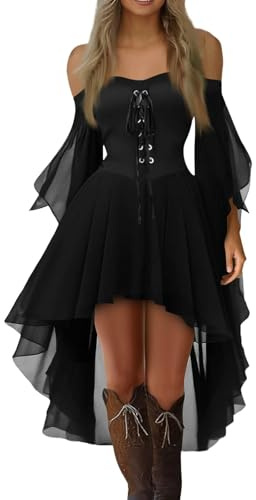 Vestito con Corsetto Donna Princess Cerimonia Medievale Abito Medievale Felpa Adulti Curvy Adulta Waist Halloweendonna Vestito Halloween Donna Gotico S