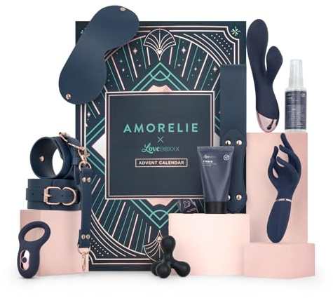 AMORELIE Erotischer Adventskalender für Paare Singles & Erwachsene | Erotik-Set für Einsteiger mit 24 sinnlichen Überraschungen (Original 2025)