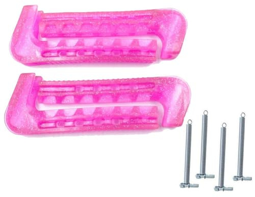 Ujjdwiurgh 1 par de protectores de hoja de patinaje artístico de plástico suave rosa para mujeres y niños, fundas protectoras de patines
