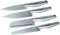Nirosta Swing-Messer-Set, Verschiedene Messer mit Funktionsteil aus hochwertigem Edelstahl, Premium-Messer mit rutschfestem Griff, hochwertige Messer für jeden Anlass(Farbe:Silber),Menge:1x4er Set