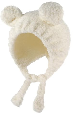 MK MATT KEELY® Cute Fleece Lining Unisex Baby Hats with Ears Winter Warm Toddler Beanie for 0-15 Months Grey