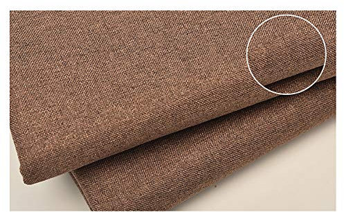 XCYYBB Leinen,Leinenstoff,Material Schneiderei Polsterung,Rohleinen,Kreuzstich Tuch Stickerei Stoff Nadelarbeit Stoff Für DIY Handwerk T29 Dunkelbraun 1.5×1m