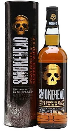 SMOKEHEAD ISLAY SINGLE MALT SCOTCH WHISKY 70 CL IN EINER KISTE