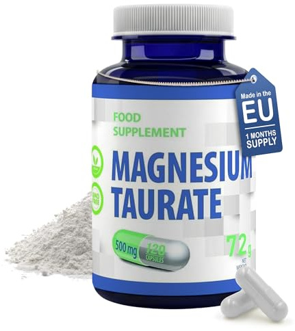 Magnesio Taurato 2000 Mg Por Dosis, Sin Rellenos - 120 Cápsulas Veganas