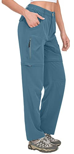 Little Donkey Andy Women's Convertible Zip Off Pants Quick Dry Summer Hiking Travel Camping Pants Slate XL