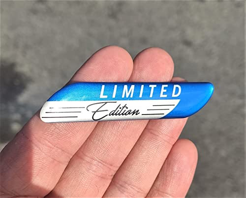 Emblema autoadesivo 3D in gel di silicone, edizione limitata, per pannello auto, colore blu