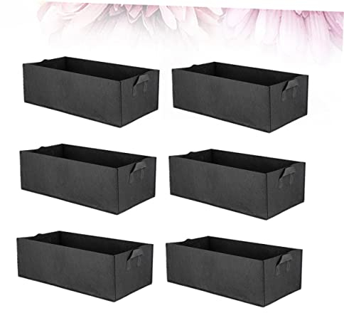 DIKACA 6st Pflanzenzuchttaschen Mit Griffen Tasche Für Pflanzenzucht Beutel Für Pflanzensämlinge Kartoffeln in Säcke Pflanzen Kartoffeln in Behältern Anbauen Wachstumsbeutel Obst Erdbeere