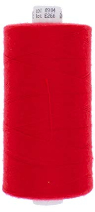 Erlif 1000 metros hilo de coser de poliéster hilo para ojales hilo decorativo hilo para jeans fuerza 30 Ariadna TALIA (904 rojo)