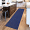 Fixseed Farmhouse Küchenteppich Blau Waschbarer Läuferteppich für Flur 60 x 240 cm Baumwolle gewebter Teppich Überwurf Nachttisch Schlafzimmer Badezimmer Waschküche Terrasse Vordere Veranda Matte
