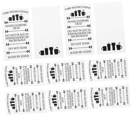 DIYEAH 100stücke Tumbler Pflegekarten Anleitungen Für Glasbecher Und Trinkbecher Umweltfreundliche Kundeninformationen Für Kleine Unternehmen Inserts