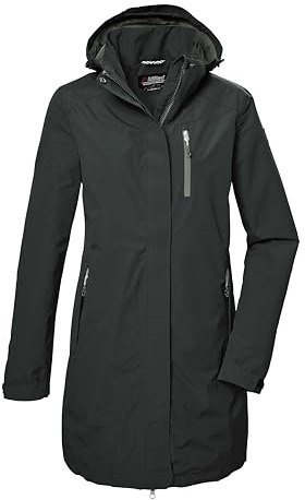 killtec Damen Funktionsparka/Parka mit abzippbarer Kapuze KOS 30 WMN PRK, dunkelgrün, 40, 42918-000