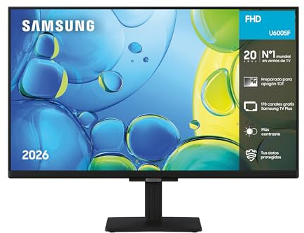 Samsung TV 27 Pulgadas Full HD F6005 Smart TV TV Plus, OTS Lite, HDR Knox Security, Capaz de emitir contenidos UHD 4K