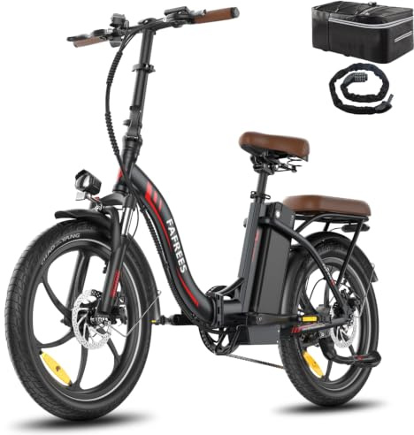 Fafrees F20+ PRO Electric Bike, 20 * 3.0 inch Fatbike, 36V 25Ah Battery Range 120km, Aluminum Alloy Frame, 25km/h, 7-Speed, 250W Folding Electric Cycle for Adults, Max Load 140kg