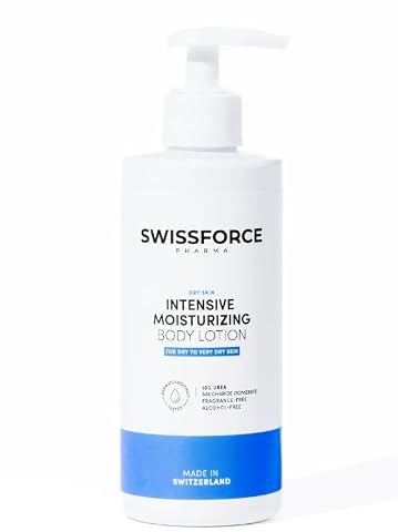 SWISSFORCE Bodylotion med 10% Urea för torr hud, intensiv fukt 250 ml | Bodylotion med 10 % urea återfuktar torr hud intensivt, absorberas snabbt och är parfymfri för daglig användning.