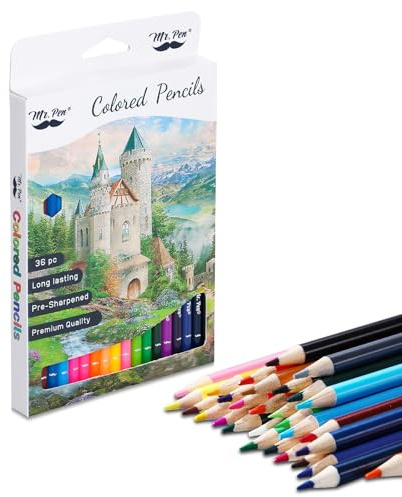 Mr. Pen- Colored Pencils, 36 Pack, Soft Core, Colored Pencils for Adults, Sets of Wooden Color Pencil