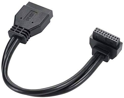 MZHOU SATA USB Splitter 3.0 19 poliger Matherboard USB Frontpanel Kabel,Mainboard USB Splitter von Stecker zu Buchse, High-Speed Stecker von 18cm USB Header Adapter(Stecker zeigt nach innen)
