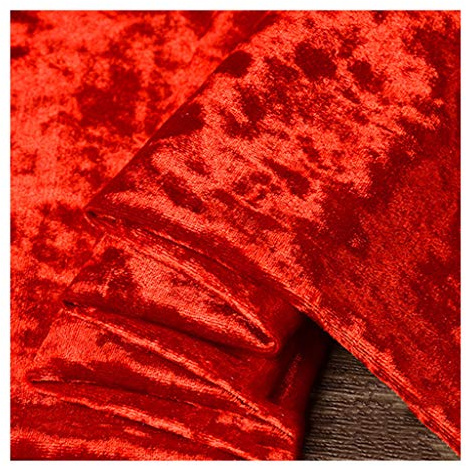 Krossat Sammetstyg I Meter 160cm 62 '' Brett 4-vägs Stretch Velourmaterial För Kläddräkter, Sy DIY-hantverk, Heminredning(Color:röd)