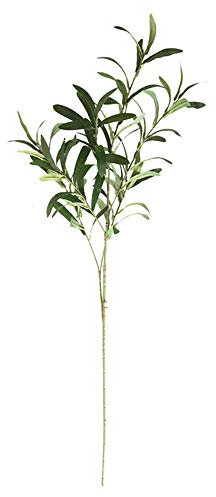 GRASARY Flores artificiales, 1 unidad de hojas de olivo artificiales, planta de ramita, ramo de manualidades, decoración del hogar, haz tu vida llena de hermosa vitalidad, buenos recuerdos verde