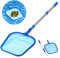 Ledeak Skimmer Limpia Piscinas, Recogehojas de Piscina Recoge Leaves Debris Skimmers Limpieza Net Kits de Skimmer Piscinas con 105cm Varilla Telescópica de Aluminio para Piscina Estanque Fuente