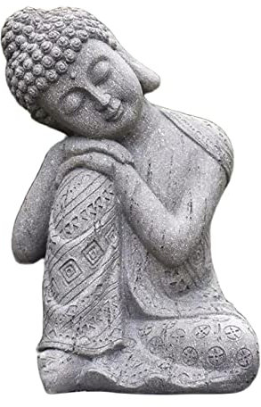 Fenteer Résine Couché Antique Bouddha Statue Ornements Reposant Sieste Poser Peu Bouddha Statue Figurines Sculpture