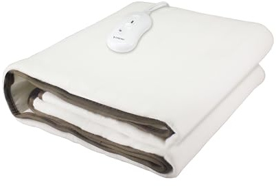 BEPER P203TFO100 Scaldaletto Singolo 150x80 cm, Morbido al tatto,Lavabile,60W,Temperature selezionabili, Protezione contro il surriscaldamento, Bianco