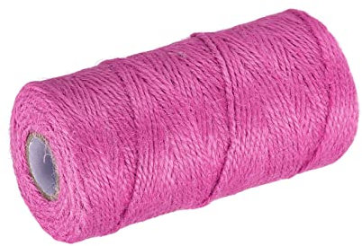 sourcing map Ficelle de jardin de 100 m - 2 mm - Pour travaux manuels, emballages cadeaux - Fuchsia