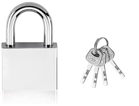 Cadenas Robuste 40mm Haute Sécurité - D'extérieur Imperméable Antirouille [4 Clés] - Lourd en Acier Allié pour Entrepôt, Conteneur, Sheds, Garages, Clôtures, Casier