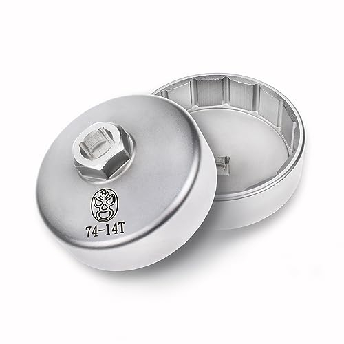 MACHOMAN OFS74 Ölfilterschlüssel 1/2 74mm 14-wellig für TOYOTA, BENZ, BMW, AUDI, FORD