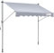 VEVOR Manual Retractable Awning, 78 Outdoor Retractable Patio Awning Sunshade Shelter, Adjustable Patio Door Window Awning Canopy with 39 Sun Shade Curtain for Backyard, Garden, Balcony