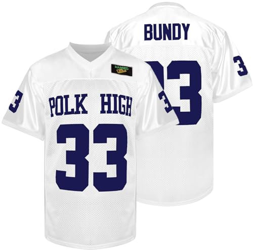 33 AL Bundy Fußball Trikot Blau Shirt 90er Jahre Hip Hop Kleidung Party, Weiss/opulenter Garten, XL