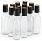 Winter Shore 150 ml Kleine Glasflaschen zum Befüllen mit Deckel & Schrumpfkapseln (12er-Pack) - Wiederverwendbare Schnapsflaschen - Leere Soßen- & Saftflaschen Glas