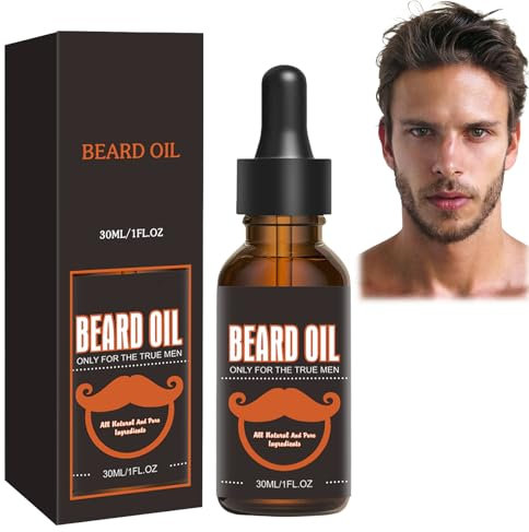 30ML Huile à Barbe pour Hommes, Huile De Croissance De Barbe, Sérum de Barbe, Favorise la Croissance, Hydrate Nourrissant Forte Croissance Barbe Huile 30ML serums
