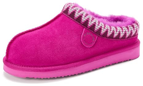 Greta Genuine Shearling Clog with Taping, Mystic Purple, 9