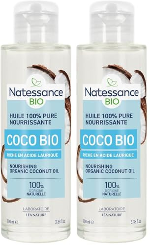 Natessance - Huile de Coco bio - 100% pure - nourrissante 90g (Lot de 2)