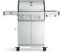 BURNHARD® - Deutsche Marke - 3-Brenner Gasgrill FRED Deluxe + Drehspieß Rotisserie, inkl. Backburner, 900°C Infrarot-Keramikbrenner, Seitenkochfeld, Gusseisen-Grillrost, Grillabdeckung