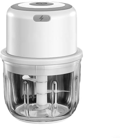Hachoir multifonction sans fil de 300 ml avec lame en acier inoxydable pour une préparation rapide des repas (blanc)