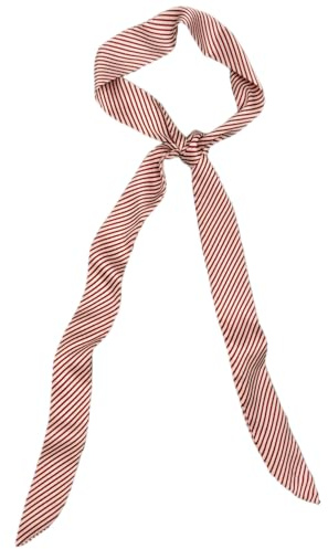 GIMIRO dam satinbälte 5 cm x 195 cm band imitation silke lång halsduk klänning linning hatt tillbehör, Claret Creamy White Stripes Jz-s2, 5cm*195cm