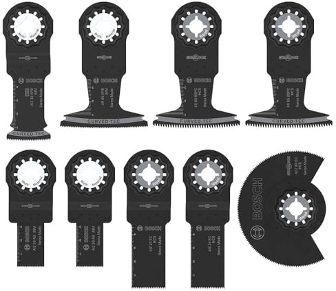 Bosch 9x Bladsats i trä och mjuk metall (för Järnfria metaller, Laminat, 134 x 104 mm, Professional Tillbehör Multiverktyg)