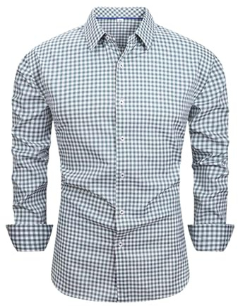 Homme Chemise Bavaroise pour Homme, Chemise à Carreaux Manches Longues Traditionnel Oktoberfest, Tenue de bière, Blouse Respirant Classique Ecossaise pour Lederhosen Oktoberfest